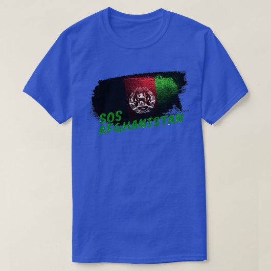 SOSアフガニスタンホワイト Tシャツ (デザイン正面)