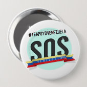 SOSベネズエラ 缶バッジ (正面&裏面)