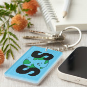 SOSワールドエコフライドアイコンハッピーアースクリップアートエコ キーホルダー (正面右)