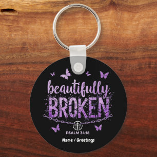 SOS Beautifully Broken レイズ アウェアネス アンド サポート キーホルダー