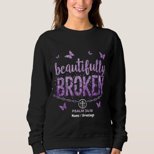 SOS Beautifully Broken レイズ アウェアネス アンド サポート スウェットシャツ (正面)