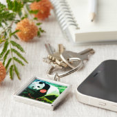 SOS Giant Panda Porte-clés carré premium キーホルダー (側面)