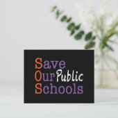 SOS Save Our Public Schools Postcard ポストカード (スタンド正面)
