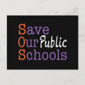 SOS Save Our Public Schools Postcard ポストカード (正面)