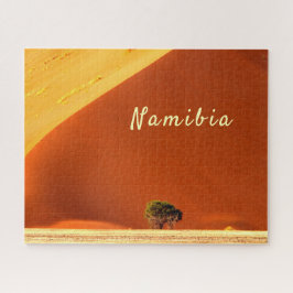 Sossusvlei写真のナミビア赤い砂丘と文字 ジグソーパズル