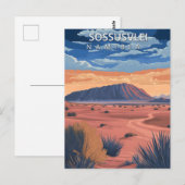 Sossusvlei Namibia Desert Vintage Travel ポストカード (正面/裏面)