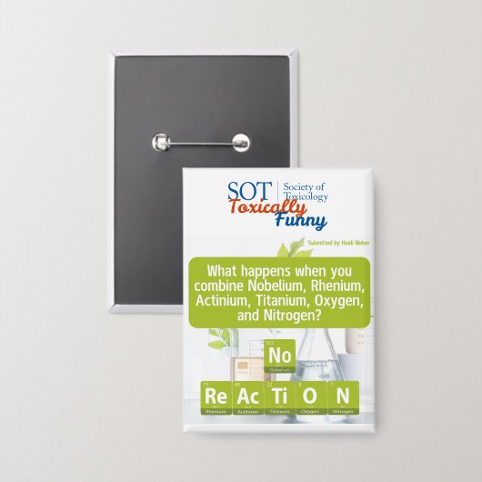 SOT – 毒性おもしろい- ReAcTiONボタンなし 缶バッジ (正面/裏面)