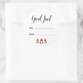 Söta Tomtenissar - Julklappsetiketter ラウンドシール (バッグ)