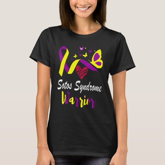 Sotos Syndrome Awareness Butterfly Support Yellow  Tシャツ (正面)