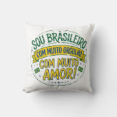 Sou Brasileiro Com Muito Orgulho Vintage クッション (正面)