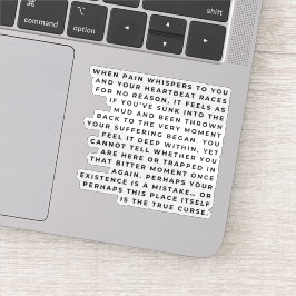 Soul in the Mud – Deep Emotional Quote Sticker シール