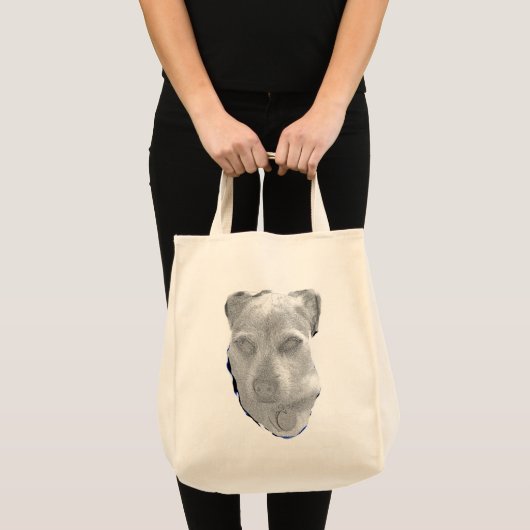 Soul in the Scruff – Emotional Dog Portrait Tote トートバッグ (正面(商品))