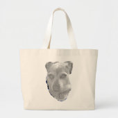 Soul in the Scruff – Emotional Dog Portrait Tote  ラージトートバッグ (正面)