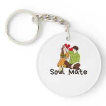 Soul Mateアクリルキーチェーン – ロマンチックなカップルのプレゼント»