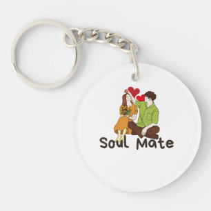 Soul Mateアクリルキーチェーン – ロマンチックなカップルのプレゼント» キーホルダー