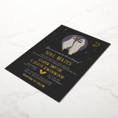 Soul Mates Halloween Haunted Ghost Wedding 箔招待状 (回転した状態)