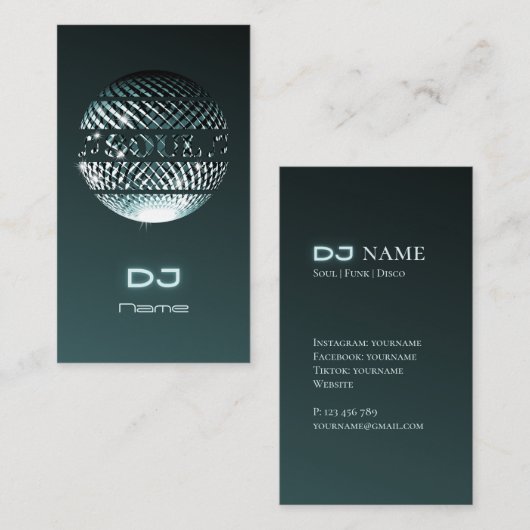 Soul music DJ名刺 名刺 (正面/裏面)