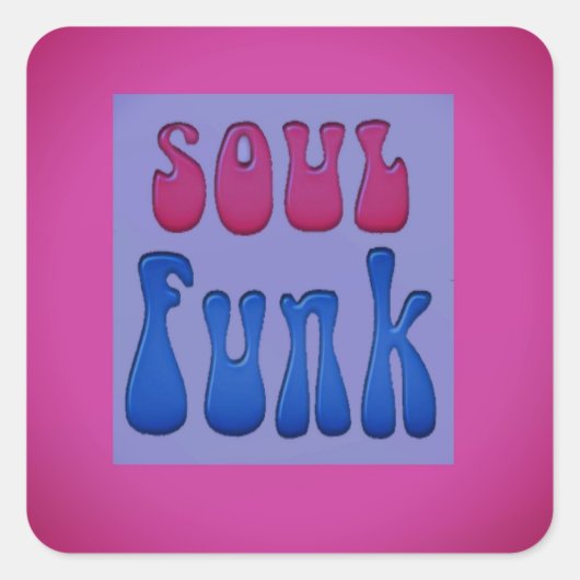 Soul Music Wordsグラフィファンキーックス スクエアシール (正面)