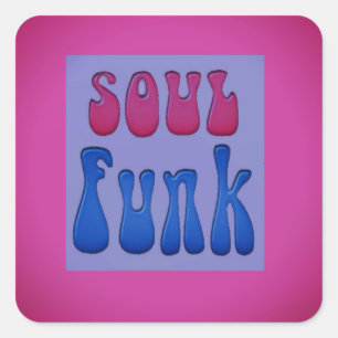 Soul Music Wordsグラフィファンキーックス スクエアシール