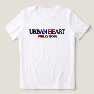 SOUL OF PHILLY URBAN HEART ブルー レッド 女性用 トライブレンドTシャツ