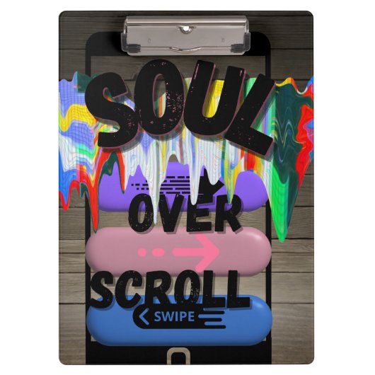Soul Over Scrollクリップボード – デスクアートクリップボード クリップボード (正面)