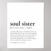 Soul Sister Definition Friend 最高の Friendship Gift ポスター (正面)