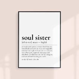 Soul Sister Definition Friend 最高の Friendship Gift ポスター