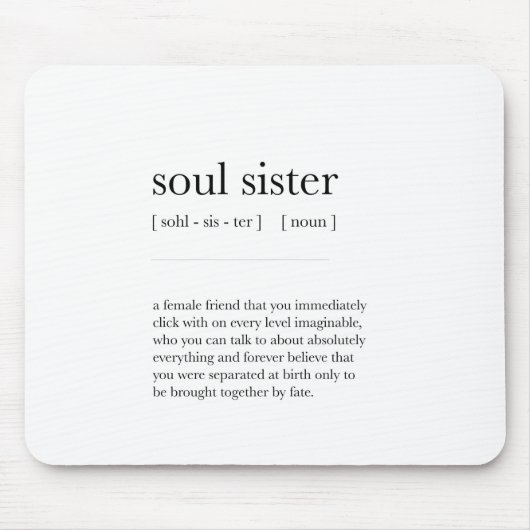 Soul Sister Definition Meaning Dictionaryアールデコ マウスパッド (正面)