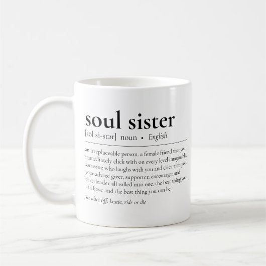 Soul Sister Definition Meaning of 最高の Friends Mag コーヒーマグカップ (左)