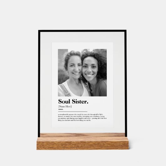 Soul Sister Dictionary Definition with Photo アクリルサイン (正面)