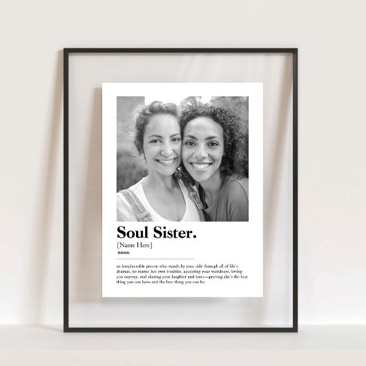 Soul Sister Dictionary Definition with Photo アクリルサイン