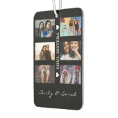 Soul Sistersスクリプトカスタム6フォトコラージュ&名前 カーエアーフレッシュナー (左)