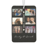 Soul Sistersスクリプトカスタム6フォトコラージュ&名前 カーエアーフレッシュナー (裏面)