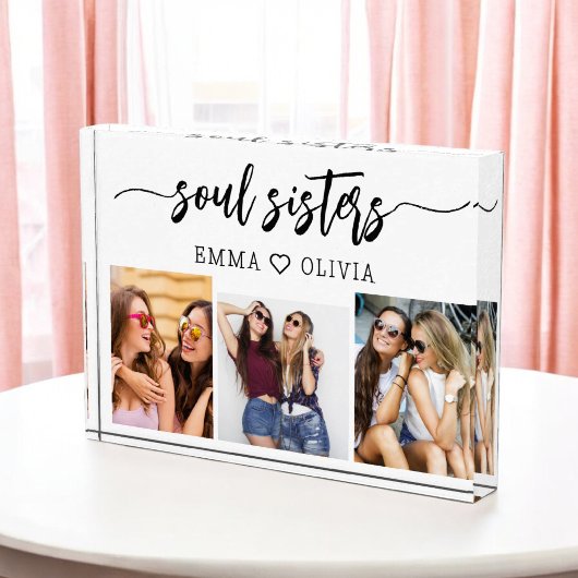 Soul Sisters 3 Photo Collage Family Keepsake Gift フォトブロック