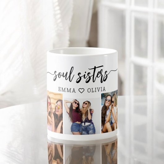 Soul Sisters 3 Photo Collage Keepsake コーヒーマグカップ