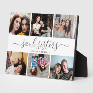 Soul Sisters Photo Collage Gift for 最高の Friends フォトプラーク