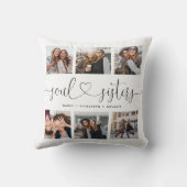 Soul Sisters Script 最高の Friends Photo Collage クッション (裏面)