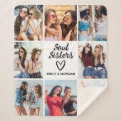 Soul Sisters Script Gift For Friends Photo Collage シェルパブランケット (正面)