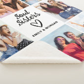 Soul Sisters Script Gift For Friends Photo Collage シェルパブランケット (3/4)
