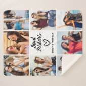 Soul Sisters Script Gift For Friends Photo Collage シェルパブランケット (正面(横))