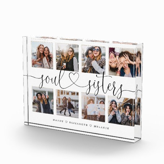 Soul Sisters Script Gift For Friends Photo Collage フォトブロック (右)