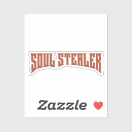 Soul Stealer Funny Redhead Heavy Metal Typography シール