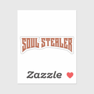 Soul Stealer Funny Redhead Heavy Metal Typography シール