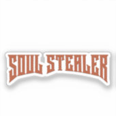 Soul Stealer Funny Redhead Heavy Metal Typography シール (正面)