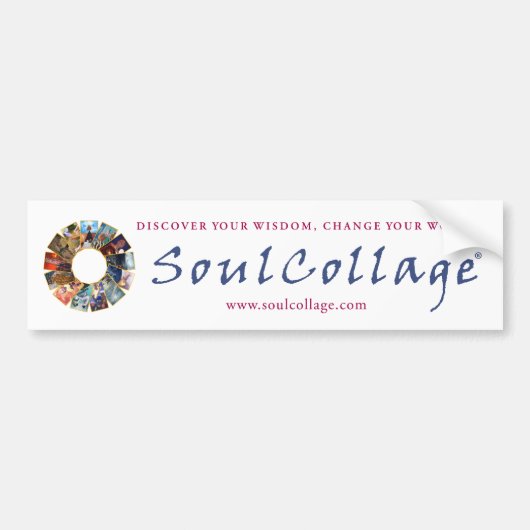 SoulCollage®のロゴのバンパーステッカー バンパーステッカー (正面)