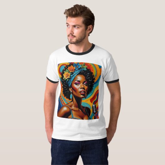 Soulful Afrocentric Jazz Singer Tシャツ (正面フル)