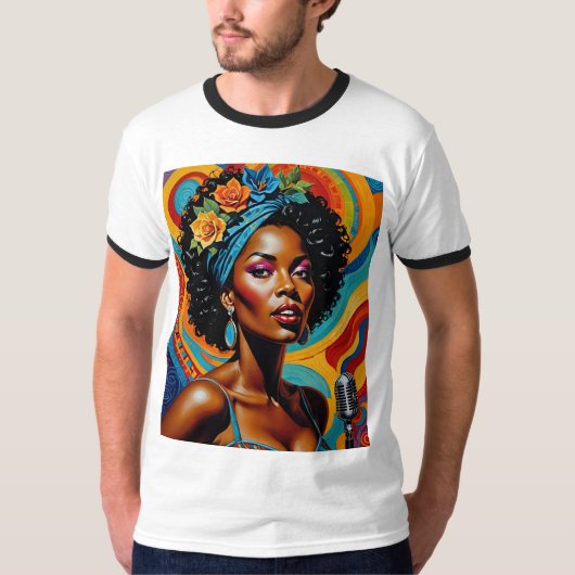 Soulful Afrocentric Jazz Singer Tシャツ (正面)