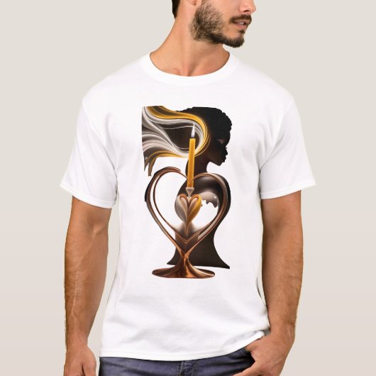 Soulful Light：アフリカ人女性 Tシャツ (正面)