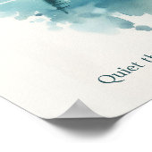 Soulful Silence: Minimalist Watercolor Boat Quote  ポスター (角)