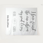 Soulful Union Customizable Wedding Backdrop タペストリー (正面(横))